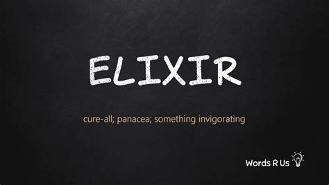 elixir pronunciation in english.